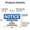 Signmission Inspection Bags Packages Personal Items, 14 in W x Rectangle, Plastic OS-2PACK-NS-P-1014-L-15833 - alternate 7